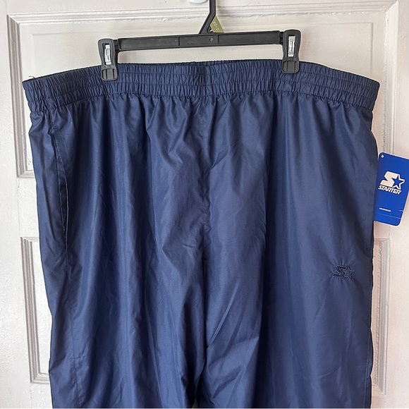 Vintage Deadstock Starter Men’s Track Pants Pull On Elastic Waist Windbreaker - Picture 10 of 16